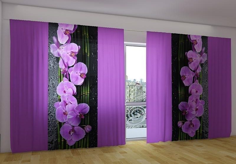 радужные шторы орхидеи