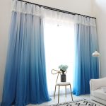 синие шторы фото декор