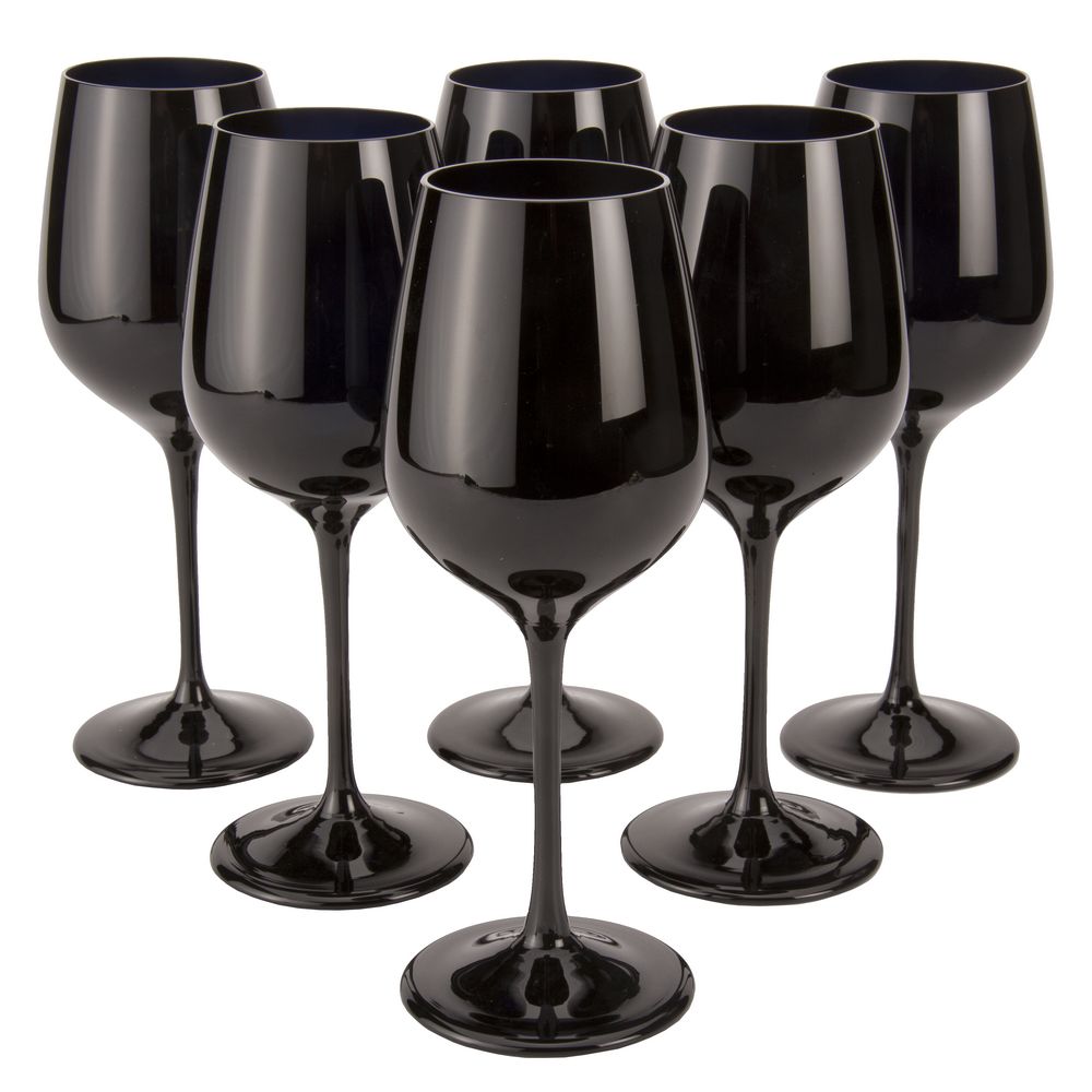 черные бокалы для вина