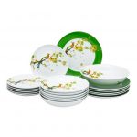 набор столовых тарелок для кухни виды декора