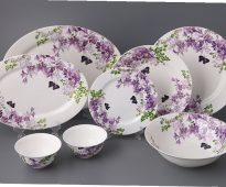 набор столовых тарелок для кухни виды оформления