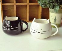 керамические кружки кошки